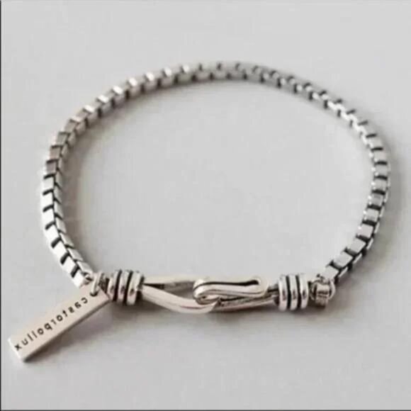 \\ NEW \\ S925 STERLING SILVER CHAIN BRACELET - Picture 2 of 7